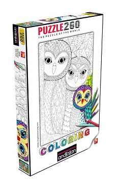 Puzzle de colorat Anatolian - Owls Family, 260 piese (3316)