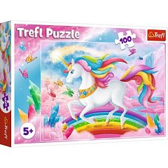 Puzzle Trefl - Lumea de cristal a unicornilor, 100 piese