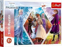 Puzzle Trefl - Frozen 2, Surorile din tinutul inghetat, 200 piese