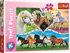 Puzzle Trefl - Frumosii cai, 200 piese