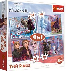 Puzzle Trefl 4 in 1 - Frozen 2, Calatorie catre necunoscut