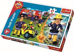 Puzzle Trefl Maxi - Bravul pompier Sam, 24 piese