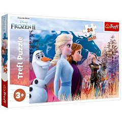 Puzzle Trefl Maxi - Frozen 2, Calatoria magica, 24 piese