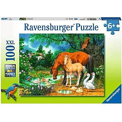 Puzzle Animale la Iaz, 100 piese, Ravensburger