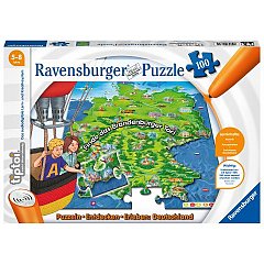 Puzzle Tiptoi - Harta, 100 piese, Ravensburger