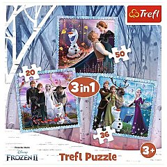 Puzzle Trefl 3 in 1 - Frozen 2, Regatul de gheata