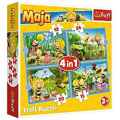 Puzzle Trefl 4 in 1 - Aventurile albinutei Maya