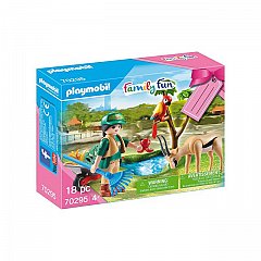 Playmobil Family Fun - Gift set Zoo, Fetita si animale