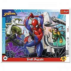 Puzzle Trefl - Plansa Curajosul Spiderman, 25 piese