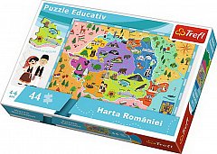 Puzzle Trefl Educational - Harta Romaniei, 44 piese