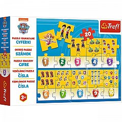 Puzzle Trefl Educational - Numere Patrula Catelusilor, 20 piese