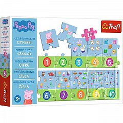 Puzzle Trefl Educational - Numere Peppa Pig, 20 piese