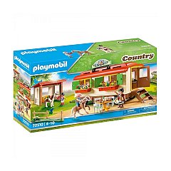 Playmobil Pony Farm - Casa mobila si adapost de ponei, 4 ani+