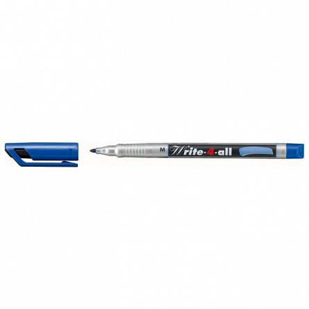 Marker permanent Stabilo Write-4-all M, 1.0 mm, albastru