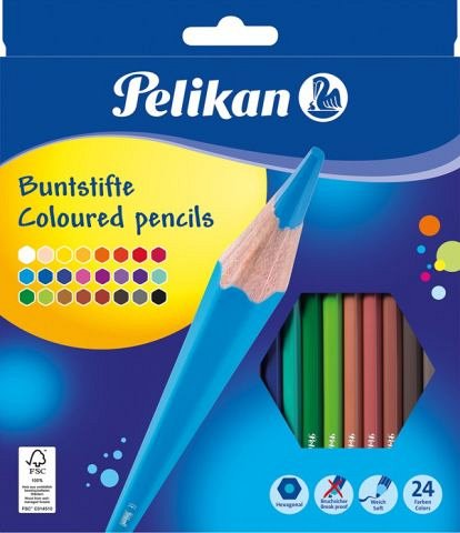 Creioane colorate Pelikan,24 buc/set