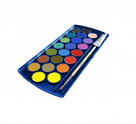 Acuarele Pelikan F455, set 22 culori, pensula
