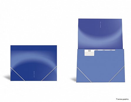Mapa cu elastic, QuattroColori, albastru