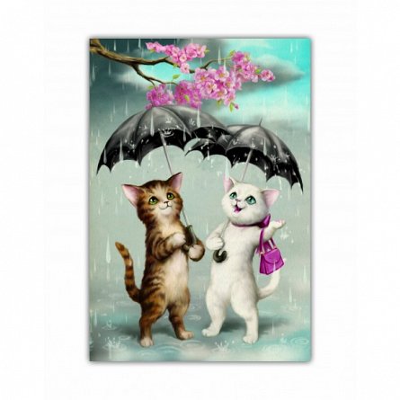 Caiet A5 cusut Raining Cats