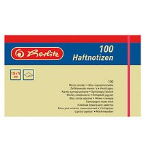Notite adezive Herlitz, 75 x 125 mm, 100 file, galben