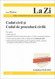 CODUL CIVIL SI CODUL DE PROCEDURA CIVILA LA ZI COD 498 (ACTUALIZARE 25.02.2013)