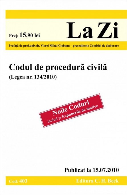 CODUL DE PROCEDURA CIVILA ( COD 403) ACT