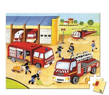 Puzzle Pompieri,54pcs,Janod