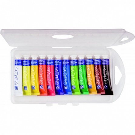 Tempera Primo, set 12 culori, tub 7.5 ml