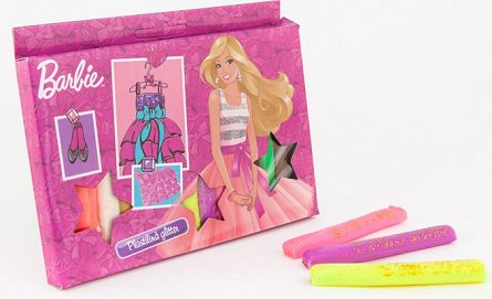Plastilina glitter,12culori,Barbie