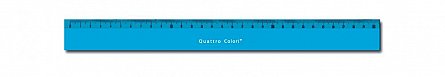 Rigla 30 cm, QuattroColori, bleu
