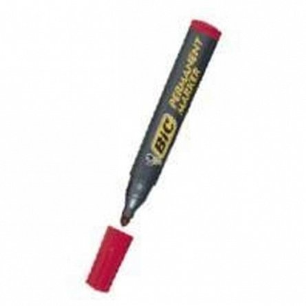 Marker permanent BIC 2000, varf rotund, 1.7 mm, rosu