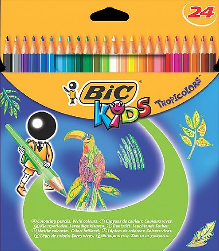 Creioane colorate,24b/s,Bic Tropicolors2