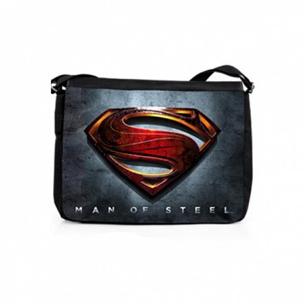 Man Of Steel Shoulder Bag Logo grey