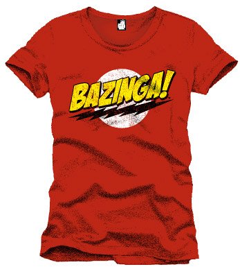 Big Bang Theory T-Shirt Bazinga red Size M