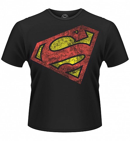 Superman T-Shirt Angled Logo Size L