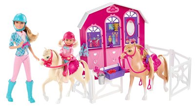 Set Barbie surorile si grajdul