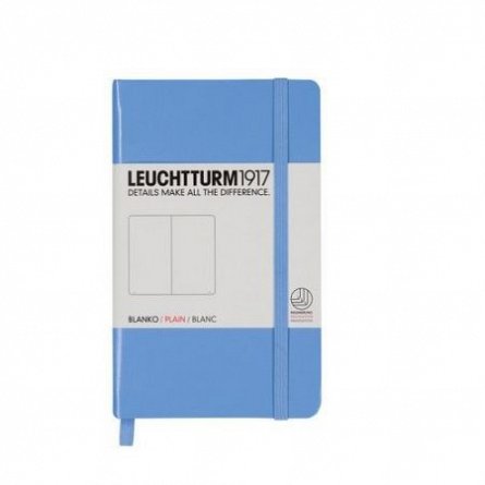 Caiet A6, 185 file, velin, Leuchtturm Pocket, albastru