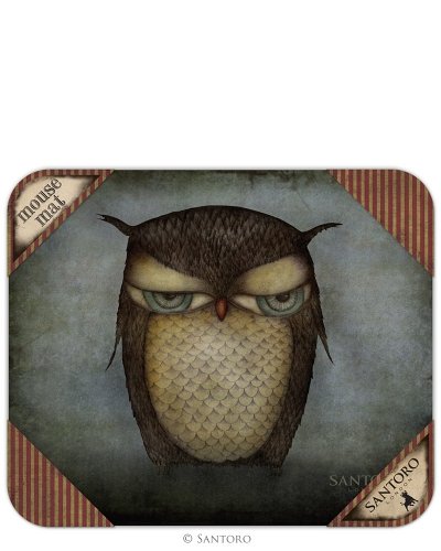 Mouse pad,Grumpy Owl