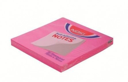 Notite adezive Noki, 76 x 76mm, 100 file, roz