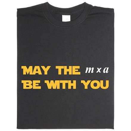 Tricou "May the m x a be with you",negru L