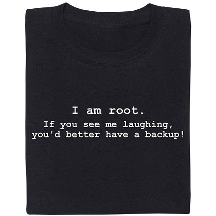 Tricou "I am root",negru XL