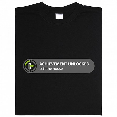 Tricou 'Achievement unlocked', XL, negru, getDigital