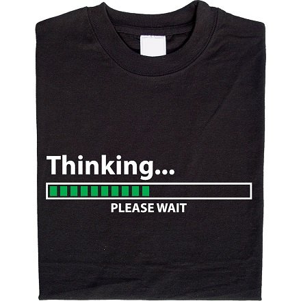 Tricou "Thinking",negru XL