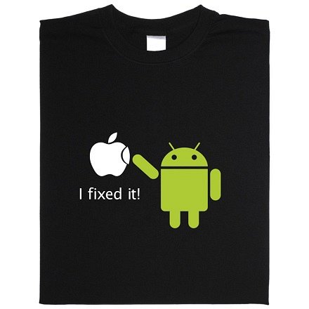 Tricou "Android fixed it",negru L