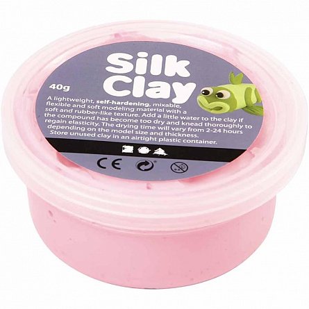 Pasta modelatoare Silk Clay,40g,roz