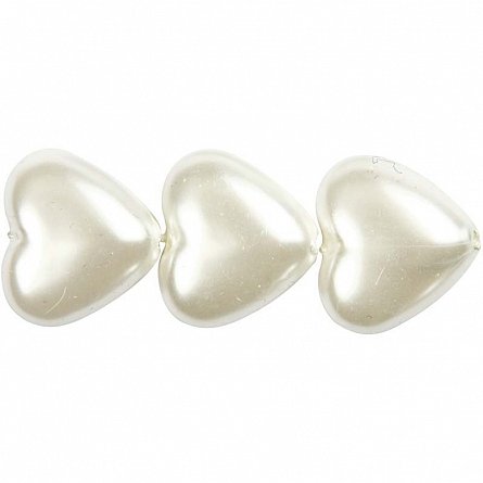 Margele plastic,23mm,perle inima,36g/s
