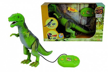 Dinozaur  cu telecomanda cu fir 48 cm