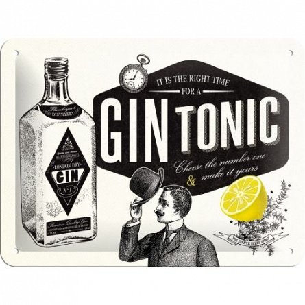 Placa 15X20 "Gin tonic"
