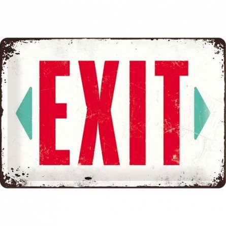 Placa 20X30 "Exit"