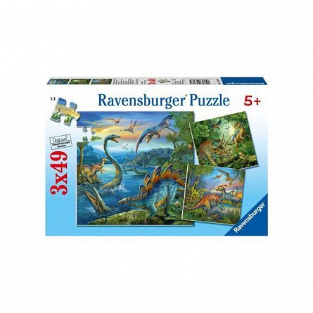 Puzzle farmecul dinozaurilor, 3x49 pcs