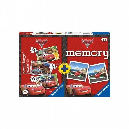 Puzzle Ravensburger - Memory Disney Cars, cutie 15/20/25 piese
